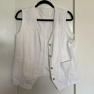 White Denim Vest
